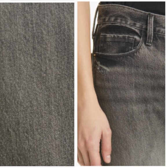 FRAME - Le Nouveau High Waist Crop Straight Leg Jeans | Size 26 | Haynes Gray - Picture 6 of 16